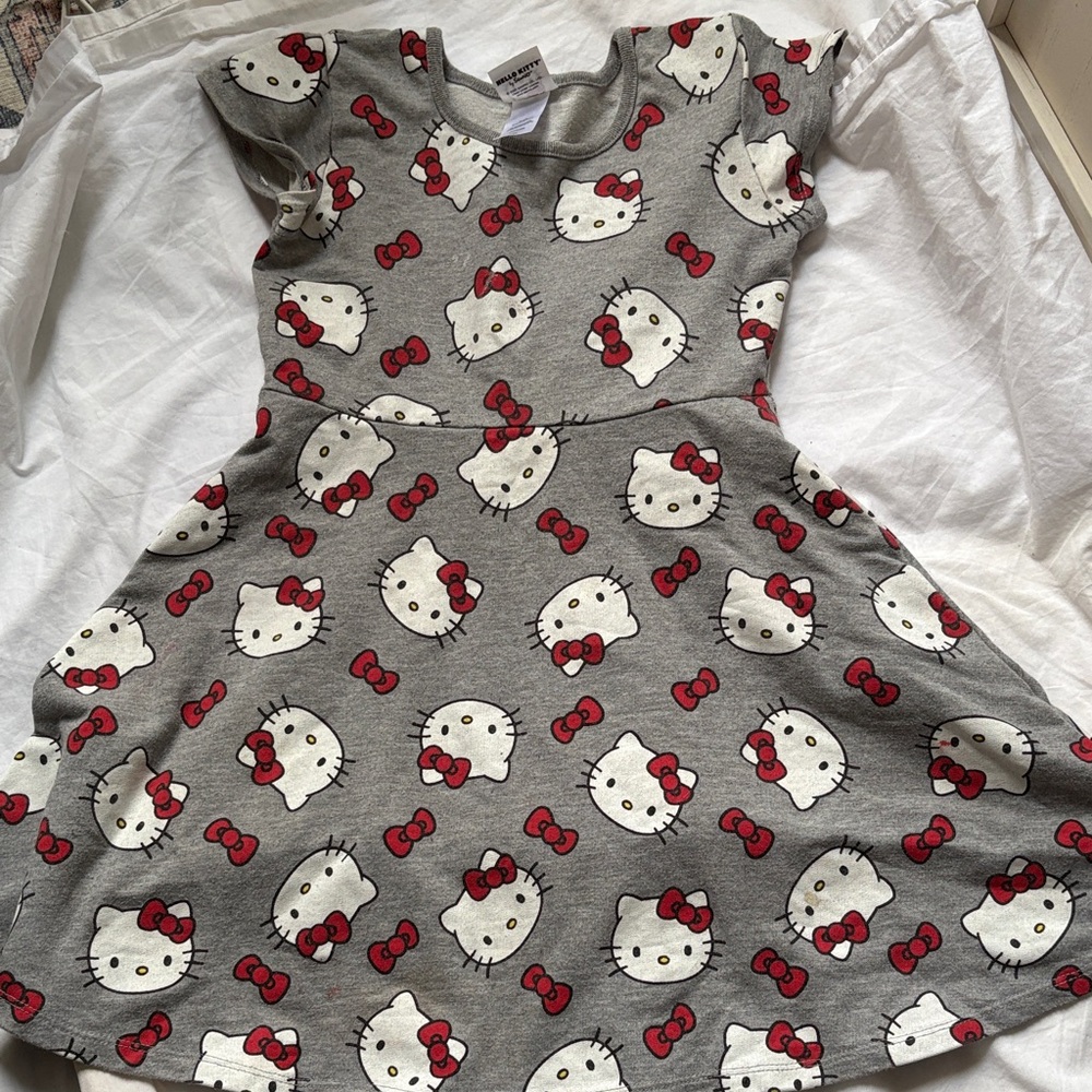 Hello Kitty by Sanrio Gray and Red Kids Dress